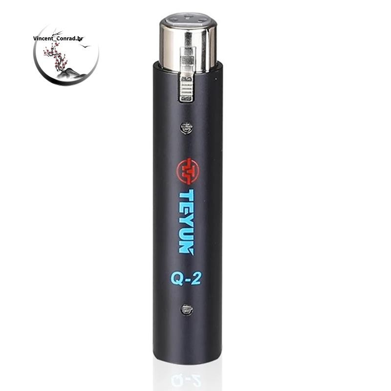 Preto Q2 Microfone Pré-Amplificador Dinâmico 28Db Ganho De 48V Estrutura De Metal Q-2 Para Ao Vivo