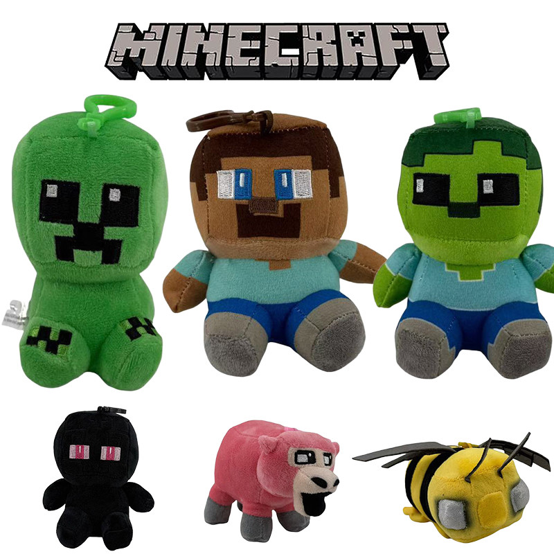 Jogo Minecraft Creeper Boneca De Pelúcia 12cm MC Zumbi Brinquedos ...