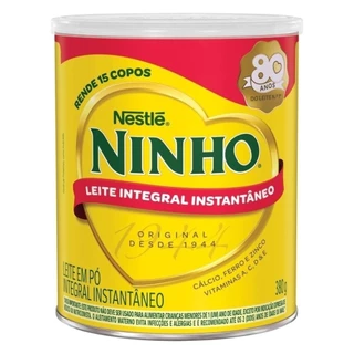 Leite em Pó Ninho Integral Instantâneo 380g - Embalagem com 24 Unidades em Oferta na Shopee