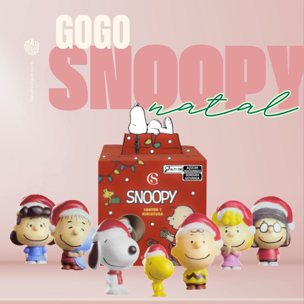 Coleção Snoopy Bonecos Miniaturas - Enigma Cacau Show