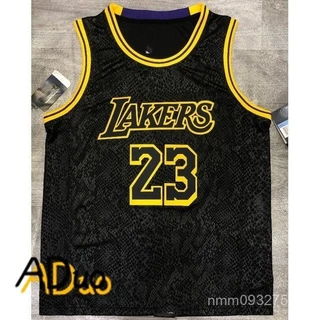 Camisa Prensada A Quente No . 23 LeBron James Black City Edition Swingman Jersey De Basquetebol
