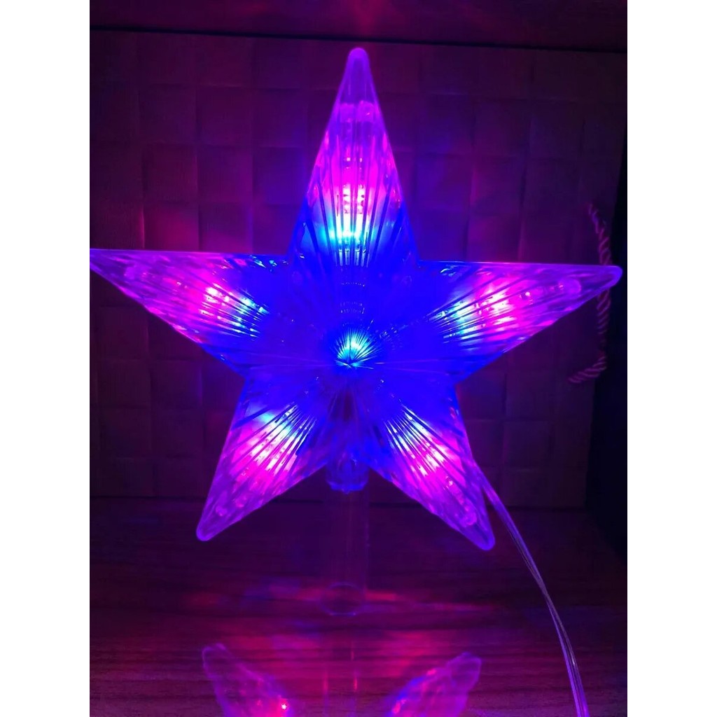Enfeite de Natal - Ponteira Estrela de LED - Bivolt