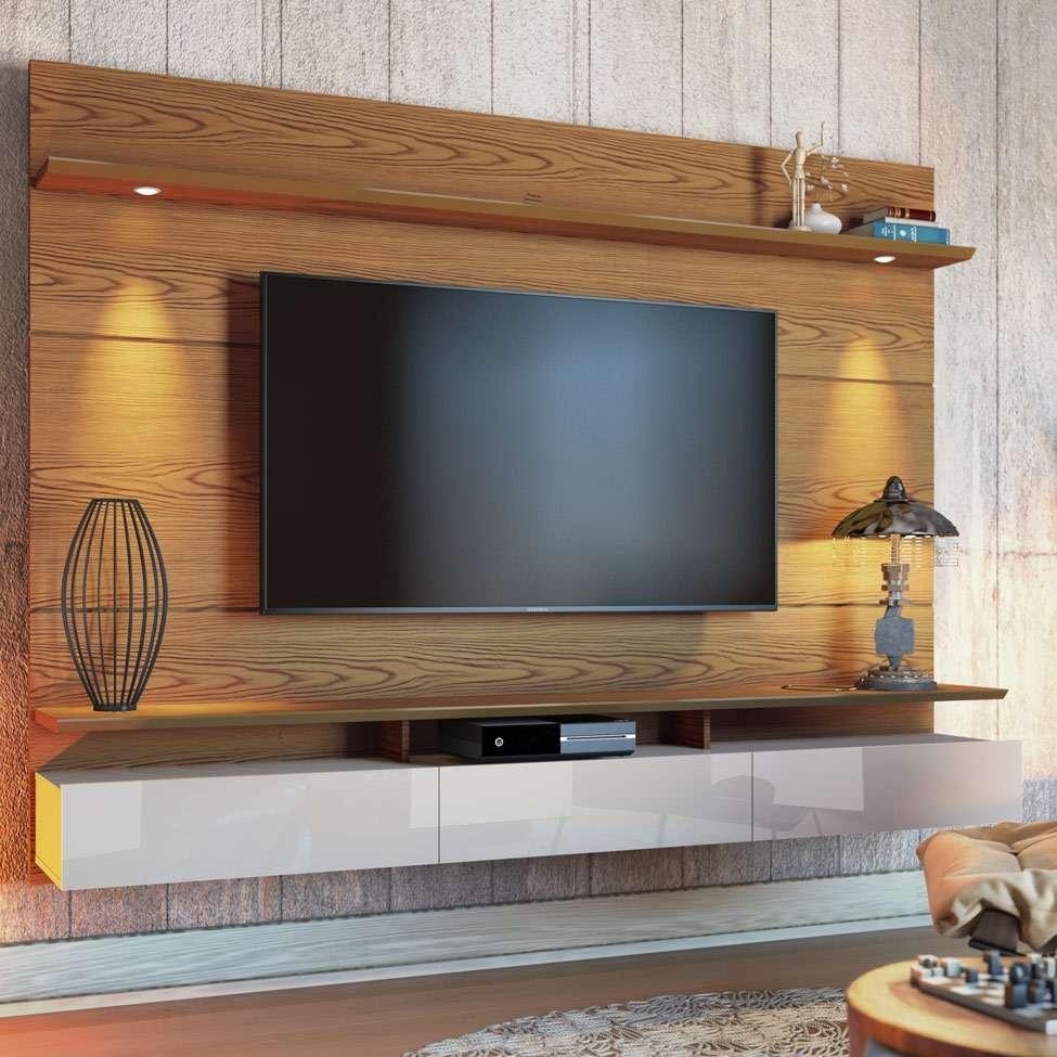 Painel para TV 60 Polegadas Decore Led II 3 GV Freijó com Off White ...