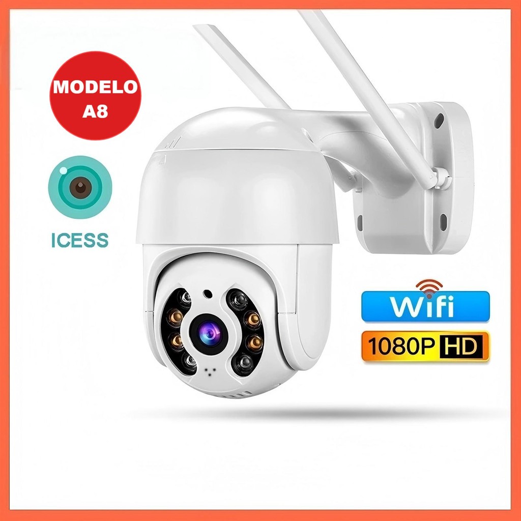 Câmera Segurança Wifi Smart IP ICSEE A8 Áudio Infravermelho Sem Fio | Shopee Brasil