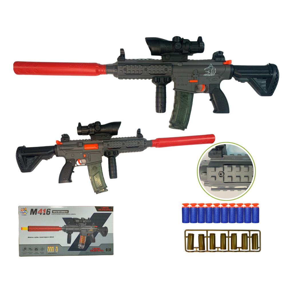 Nerf Brinquedo Com Luneta Telescópica Lança Dardo