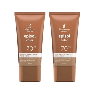Kit Mantecorp Episol Color Protetor Solar Facial 3-Médio Fps70 40Ml - 2 Unidades em Oferta na Shopee