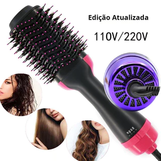 110V/220V Escova Secadora Alisador Elétrica Quente Cabelo Com 4 Em1 Hair Styler