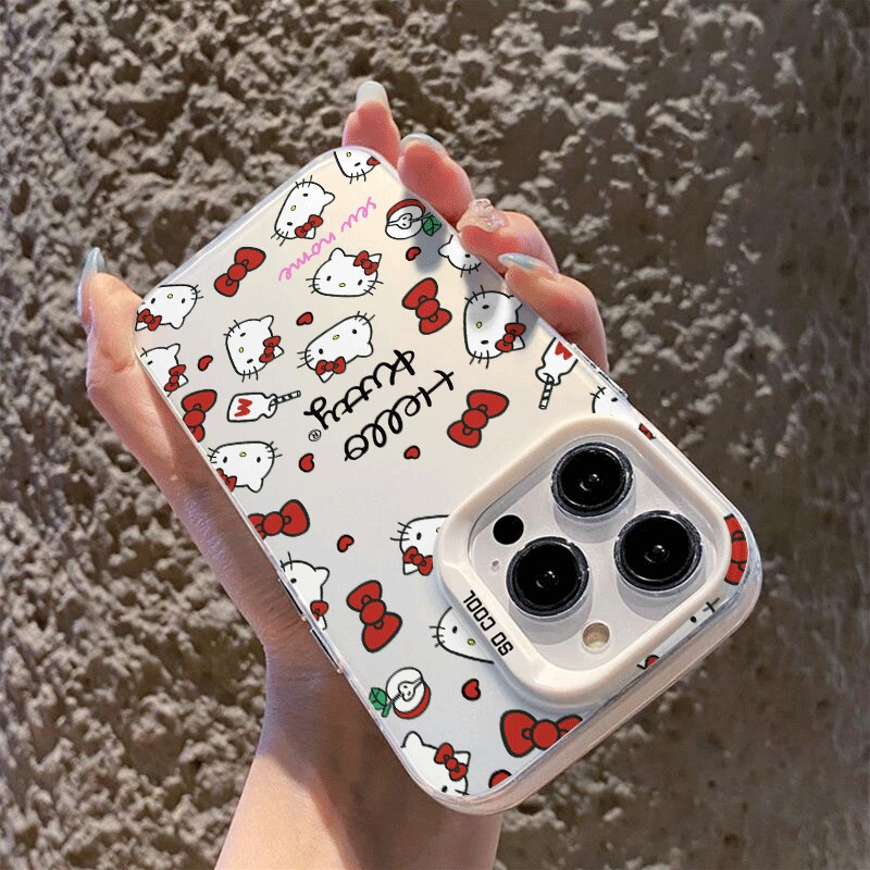 Capinha Celular vermelho Hello Kitty para iPhone 11 normal 14 xr
