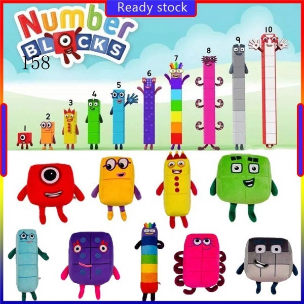Novos Numberblocks Cartoon Educacional Plush Toy Building Blocks para ...