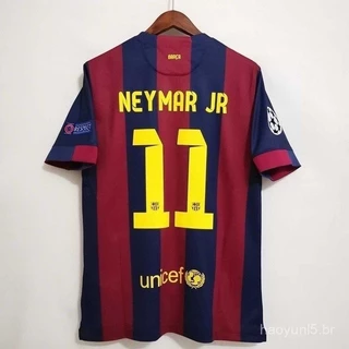 Retro 14 15 Barcelona Camisas De Futebol NEYMAR JR MESSI Vintage Homens Camisas De Futebol