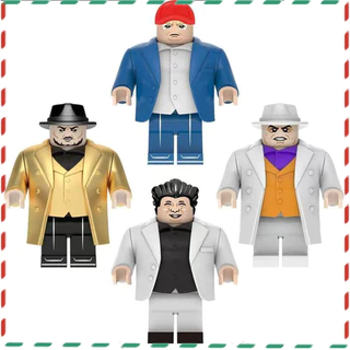 Quebra-Cabeça Infantil Brinquedos Ornamentos Terno Homem Montagem Blocos De Construção Brinquedo Minifiguras Modelo Bone