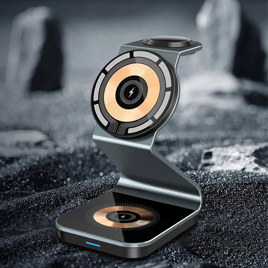 Carregador sem fio iPhone 3 em1 carregamento suporte de carregamento para iPhone 15 Max,12 13 14 Apple Watch AirPods Pro