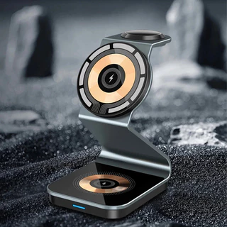 Carregador sem fio iPhone 3 em1 carregamento suporte de carregamento para iPhone 15 Max,12 13 14 Apple Watch AirPods Pro