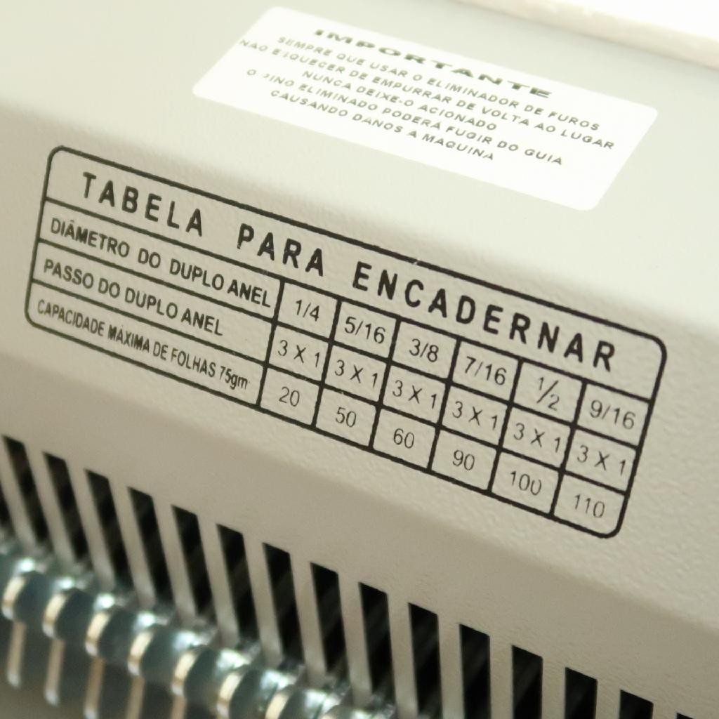 Encadernadora Excentrix 3x1 Wire O Conjugada Furo Quadrado A4 Máquina ...