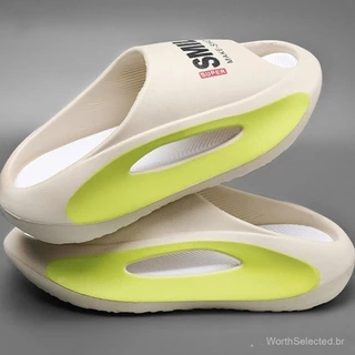 Chinelos de Nuvem para Homens de Secagem Rápida, Almofada Esportiva, Ponta Grossa e Aberta para DJZH Interno e Externo J