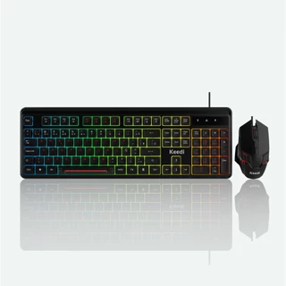 Kit Teclado Mouse Gamer KEEDI-TEC813 Membrana LED USB em Oferta na Shopee