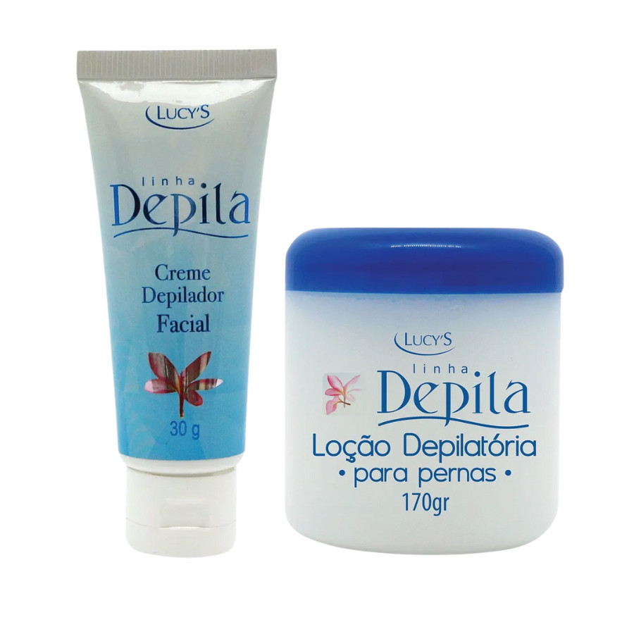 Kit Creme Depilador Facial + Creme Depilador Para Pernas - Depilação ...