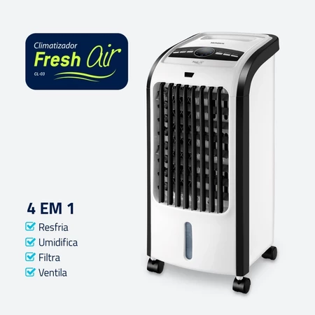 Climatizador de ar portátil 4 funções com controle remoto Fresh Air CL 03 Mondial