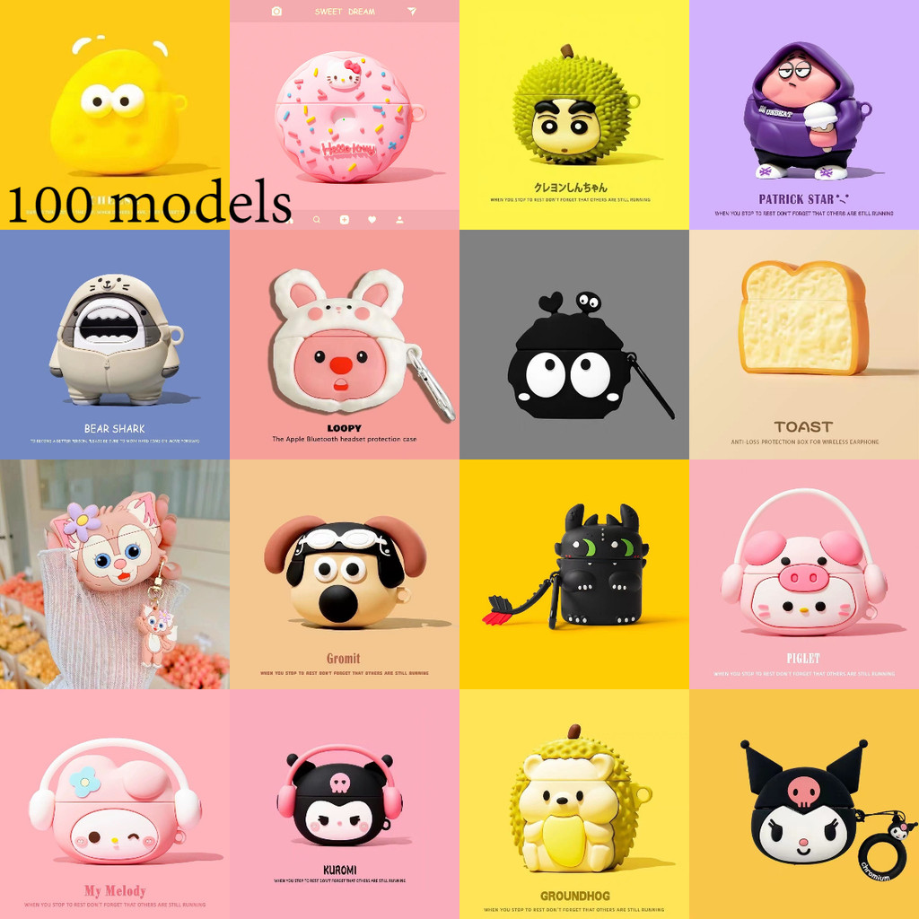 Para Airpods 4 2024 Caso De Fone De Ouvido Silicone Personalidade Dos Desenhos Animados Ouriço Preto Dragão capinha