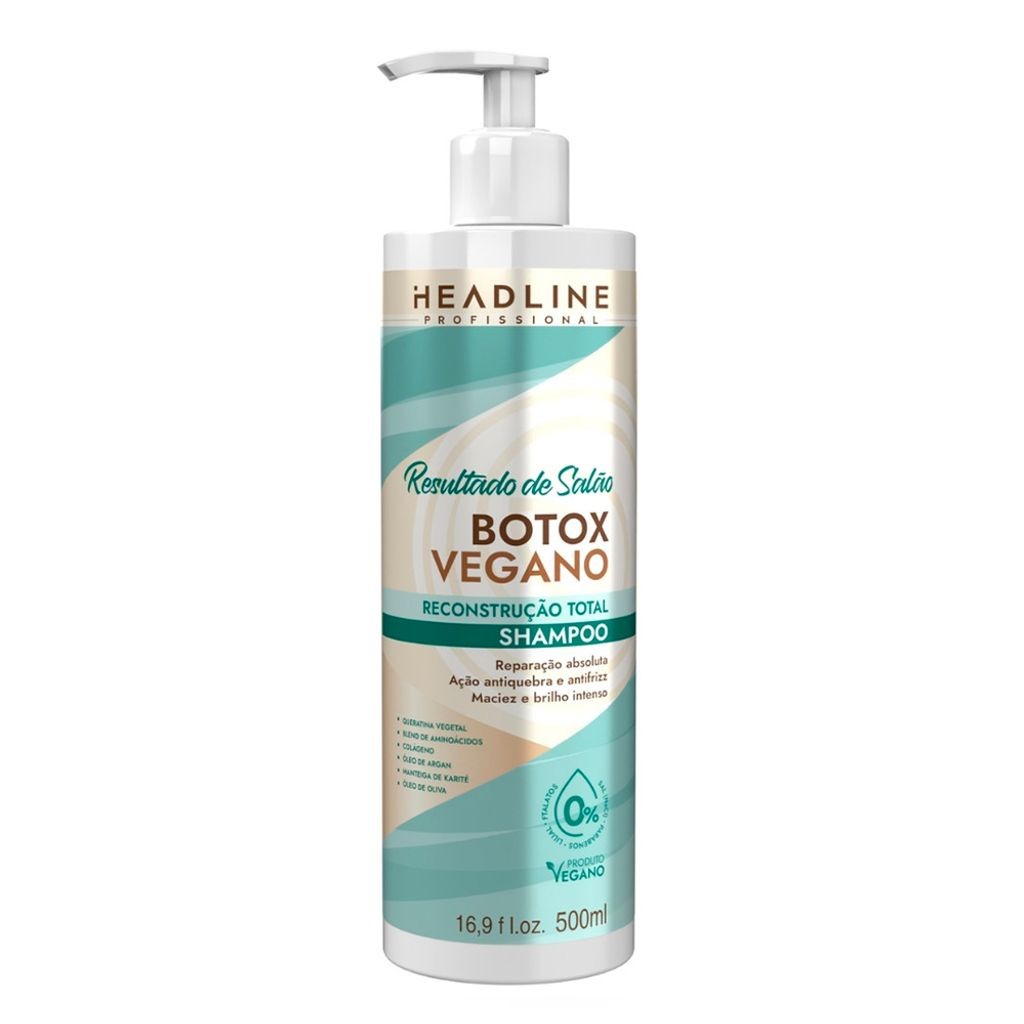 Shampoo Headline Botox Vegano 500ml | Shopee Brasil
