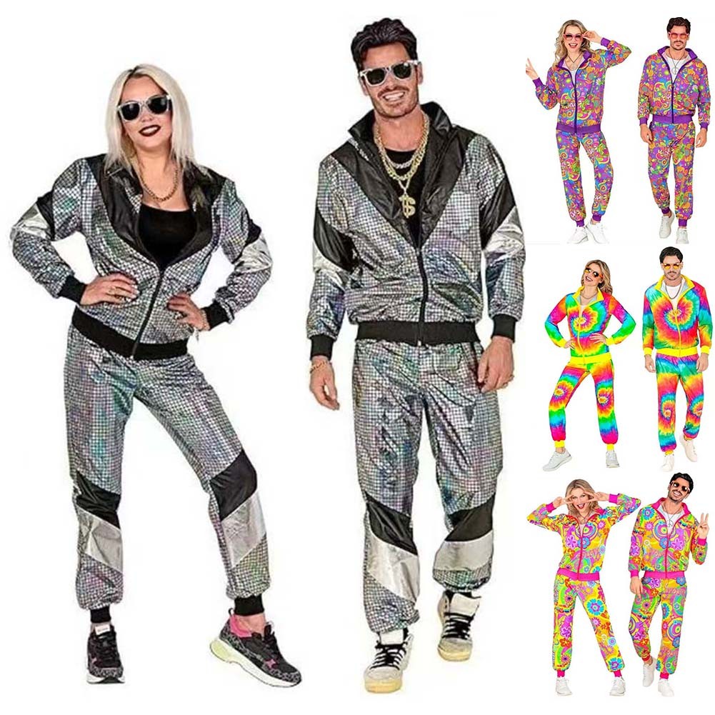 Jaqueta E Calças Discoteca Dos Anos 80 , Traje De Corrida , Estilo ...
