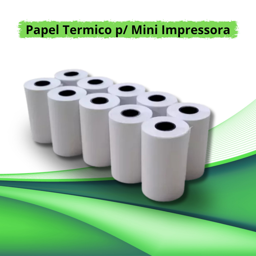 Bobina Térmica 58mm para Maquininha de Cartão - Papel para Impressora ...