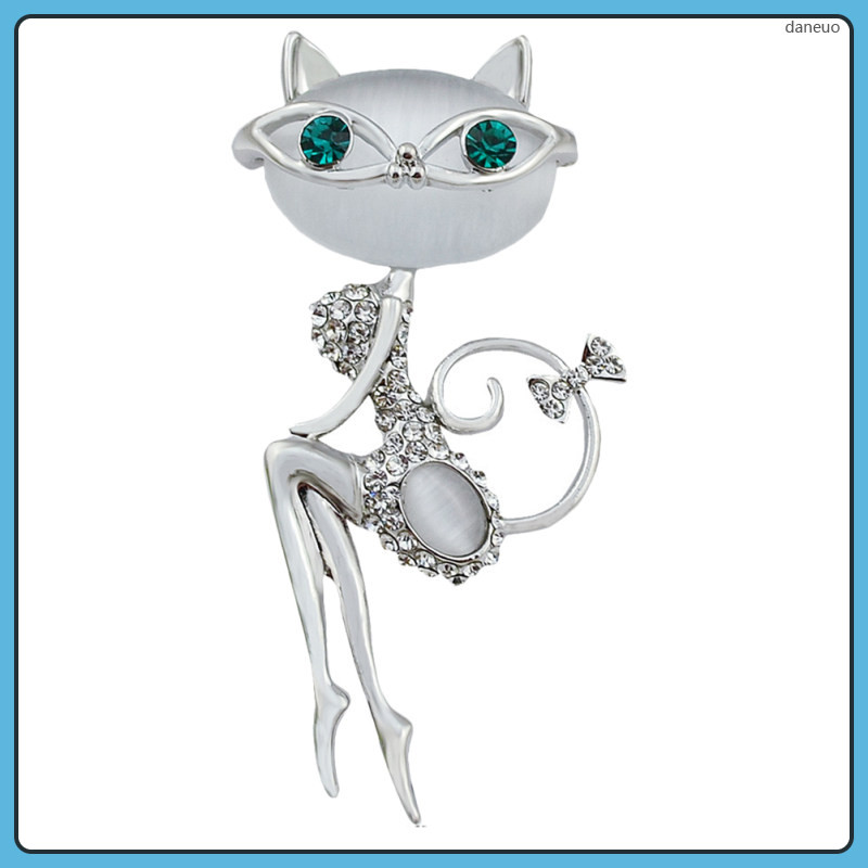 Broche Decorativo Pino Gatinho Feminino Gato Roupas Estéticas Miss daneuo