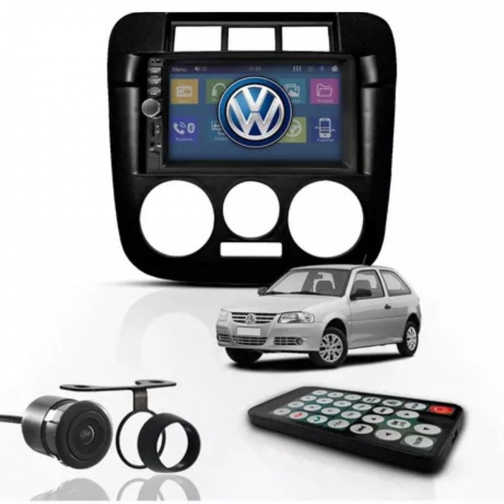 Central Multimídia Mp5 2 Din Gol Parati Saveiro G4 Camera Ré