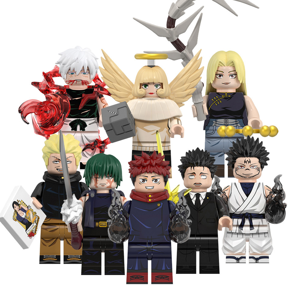 Novo Jujutsu Kaisen Zenin Maki Hakari Kiji Itadori Yuji Kurusu Hana Hiromi Bloco De Construção Brinquedos Presente
