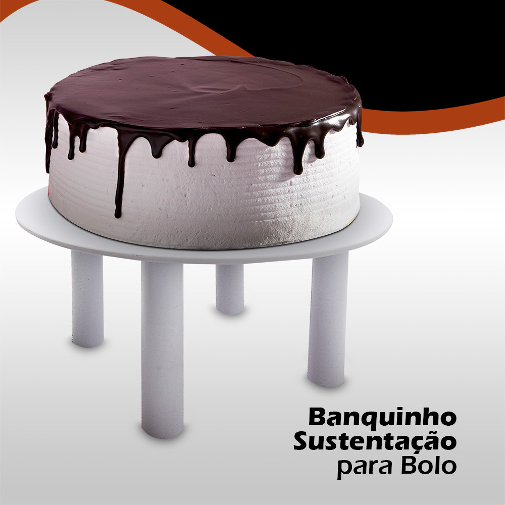 Suporte De Sustentação Para Bolo Banquinho Confeitaria 20cm 