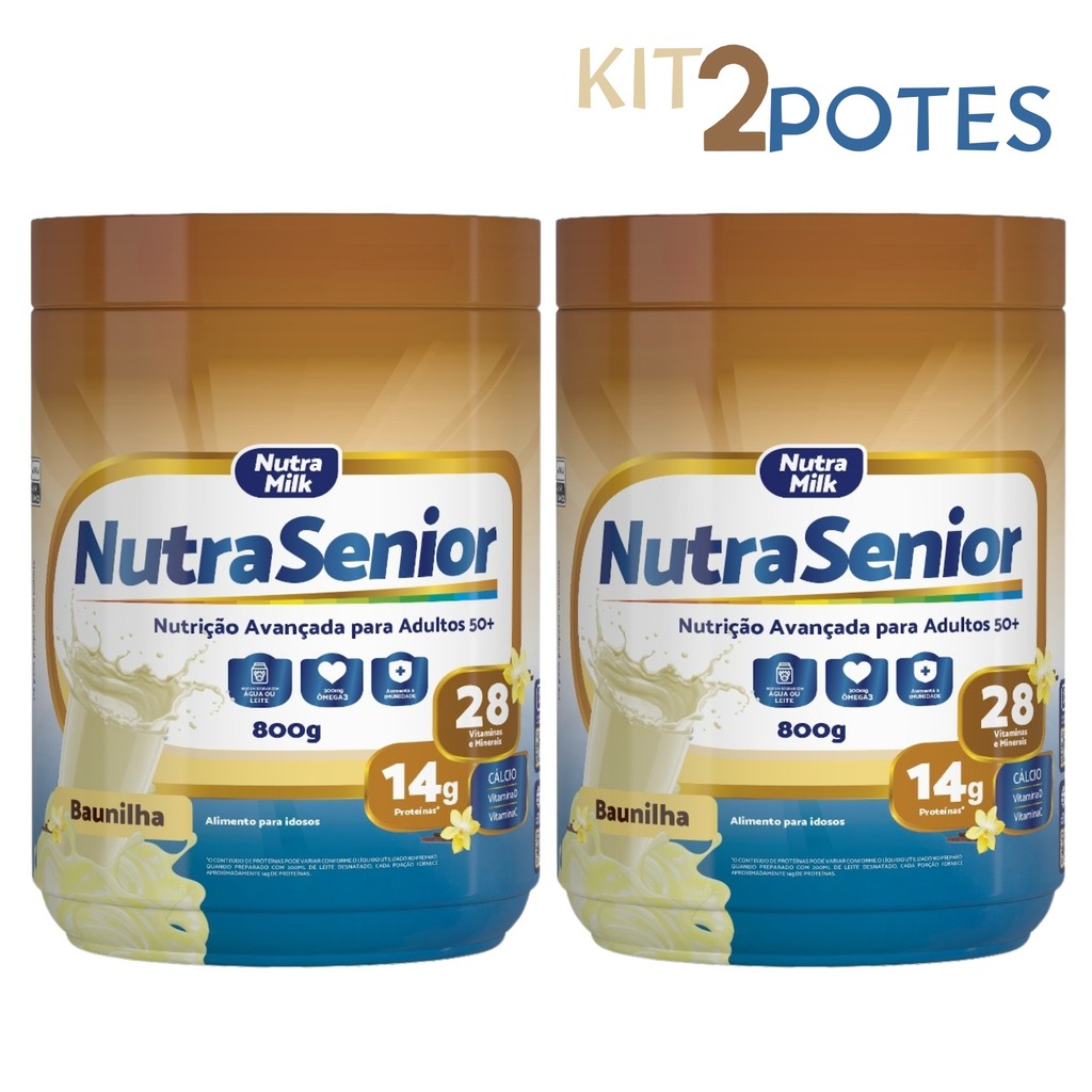 Kit 2 Nutra Senior 50+ Suplemento Alimentar Completo rico em Vitaminas ...