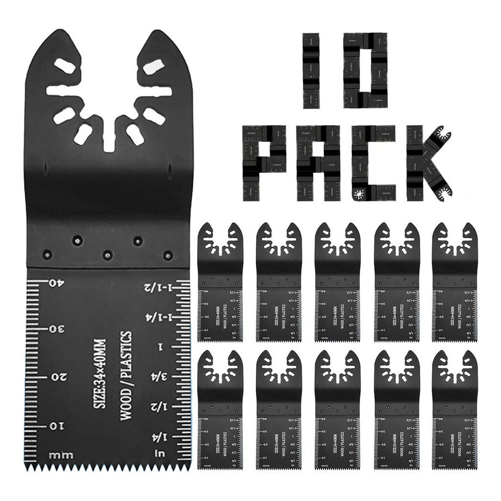 10 Peças Lâminas De Serra Multiferramenta Oscilantes De Titânio Cortador De Madeira E Metal Macio Para Metais Dewalt Fei