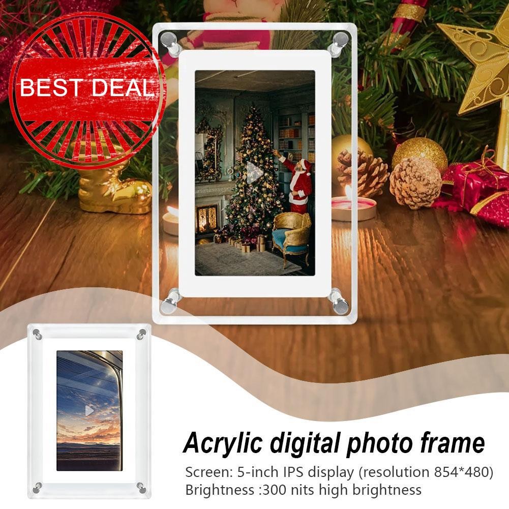 Moldura Digital Acrílica Para Fotos , Porta-Retratos De Vídeo , Imagem Em Movimento S6t5