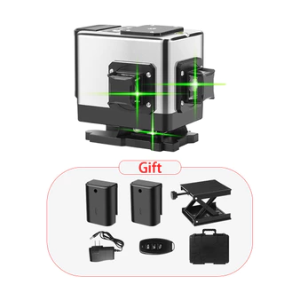 Kit 7 Peças 12 Linhas Trena nivel a Laser 360° Rotativas Ajustável Portátil Auto-Nivelamento De Ferramentas
