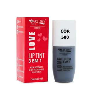 Lip Tint 3 em 1 Max Love Cor 500 Labios Bochechas e Olhos 9ml em Oferta na Shopee