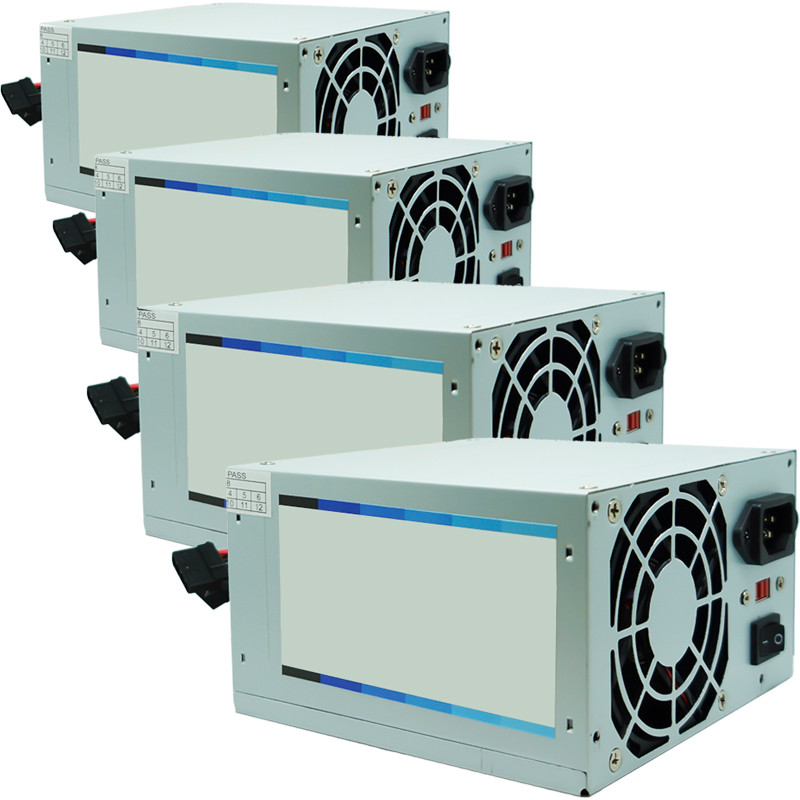 KIt 4 Fontes Pc Atx 200W Reais Real Silenciosa com Cabo de Força Nova Knup KP-517 Cinza Bivolt