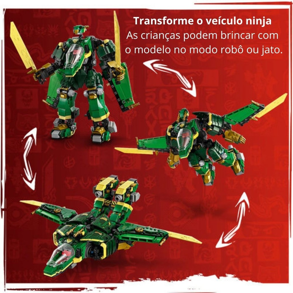 Lego Ninjago Jet Mech de Lloyd 1112 Peças - 71845 | Shopee Brasil