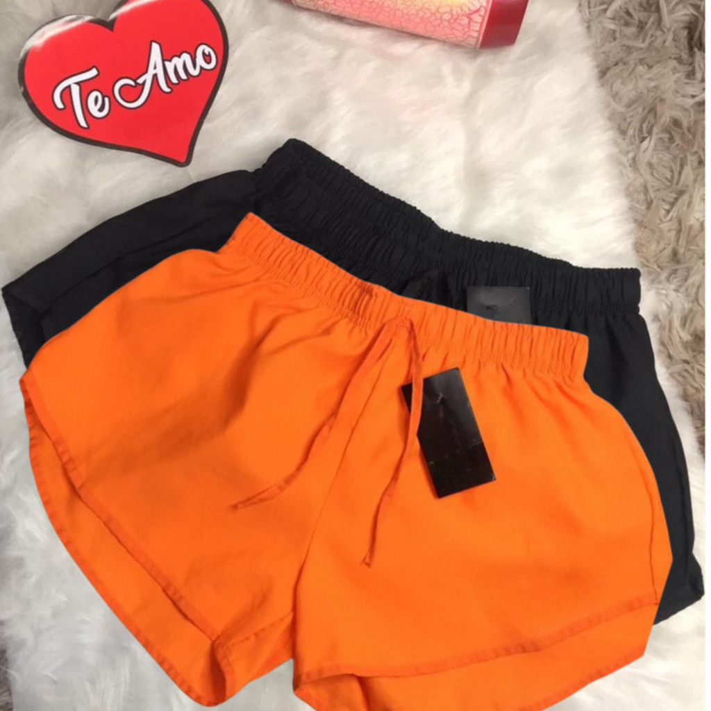 KIT short tactel feminino casual saida de praia corrida shorts