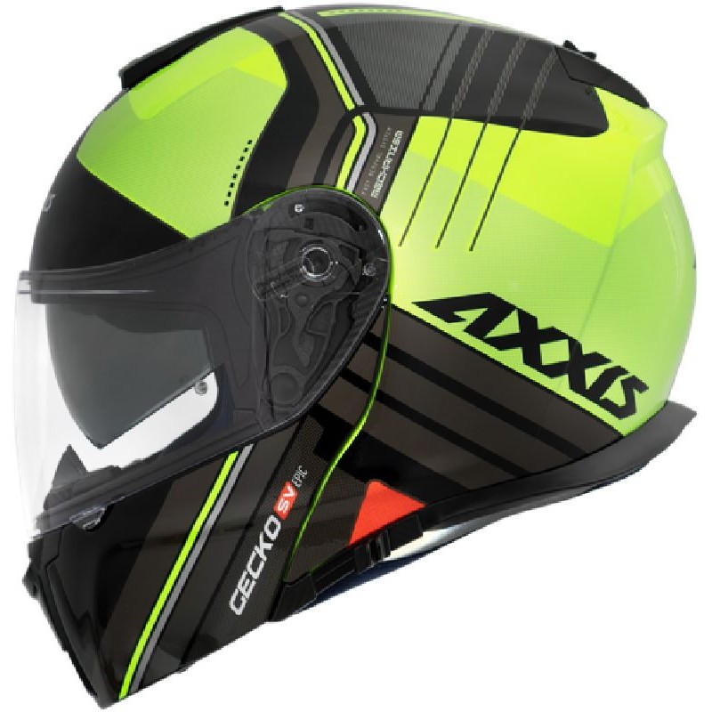 CAPACETE MOTO ARTICULADO AXXIS GECKO SV EPIC B3 AMARELO ARTICUADO