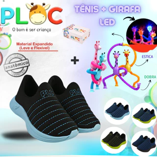 Kit Divertido Ploc : Tênis Calce Fácil Colors Menino + Girafa Led Sortida MENINO em Oferta na Shopee
