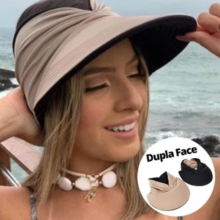 Viseira DUPLA FACE Turbante com Proteção UV Luxo Proteção Solar 50+