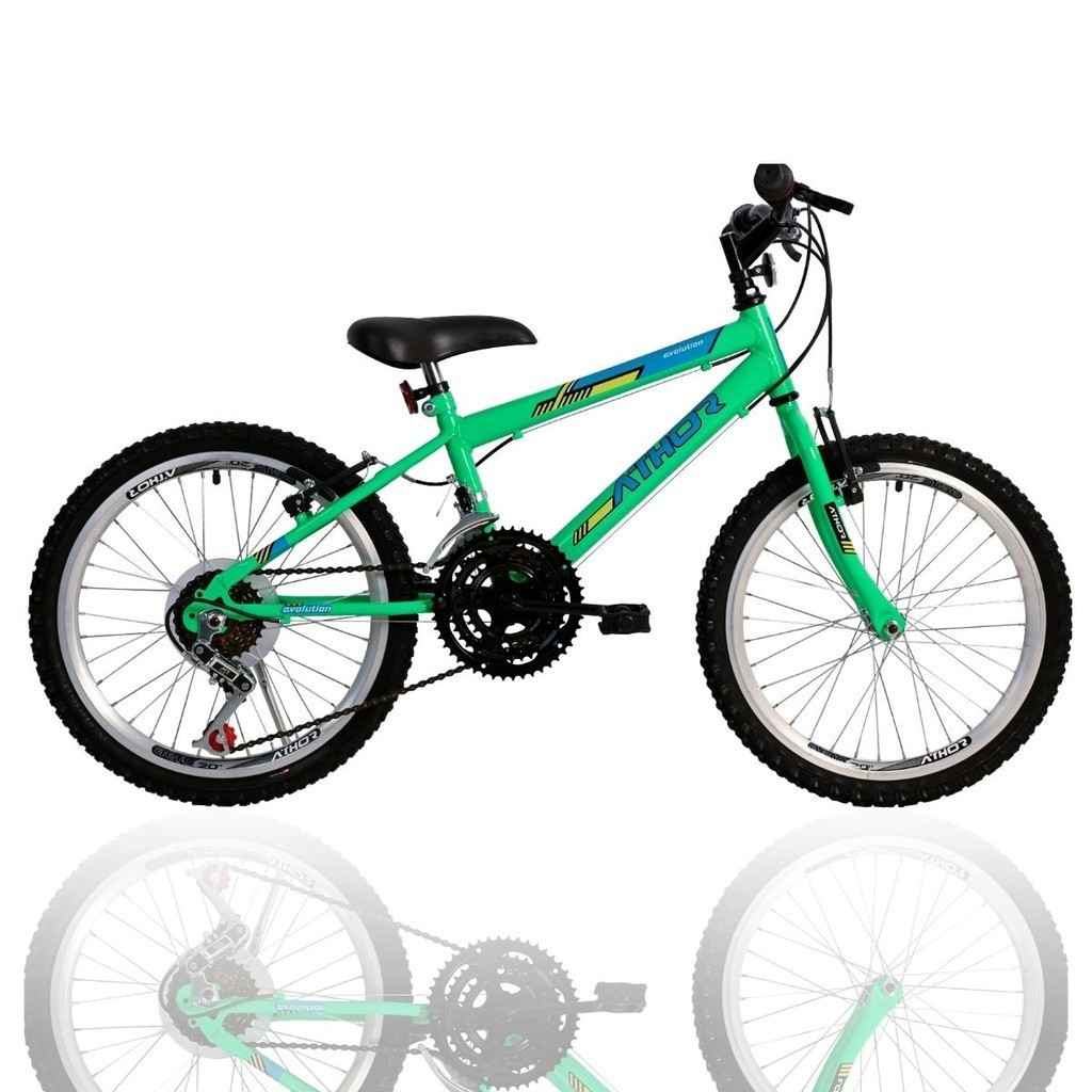 Bicicleta das crianças Aro 20 Athor Evolution 18v Mtb Criança | Shopee ...