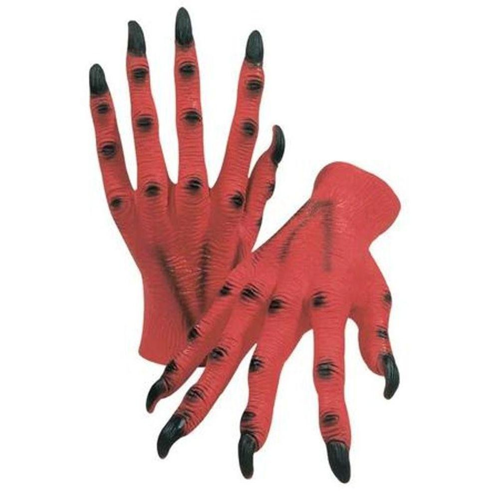 Luva Horripilante Mãos Do Diabo Em Borracha | Shopee Brasil