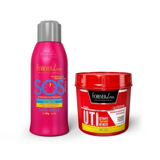 Kit Reconstrutor SOS com Máscara UTI 240G Forever Liss em Oferta na Shopee