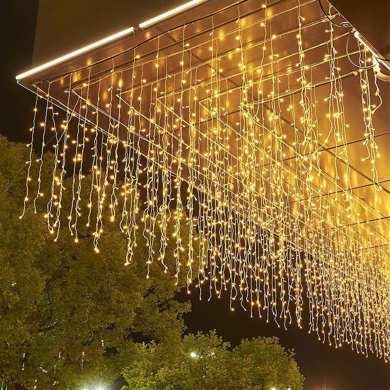 Luzes de Natal Cascata com 200 led e 5 metros Várias Cores Pisca Pisca ...