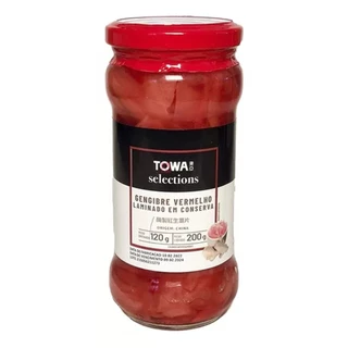 Gengibre Vermelho Laminado em Conserva TOWA 200g