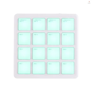 [DOPL] M-VAVE MIDI Controlador Pad 16 Velocidade Sensível RGB Backlight Pads Teclado Beat Machine Conexão BT Portátil MI