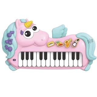 Piano Musical Unicórnio 31 Teclas Várias Músicas Infantil - Braskit