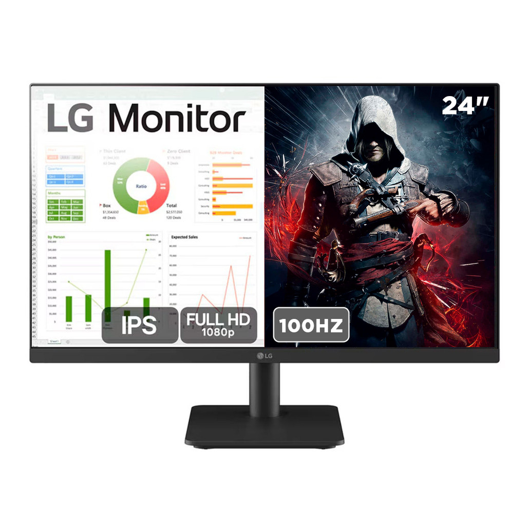Monitor PC Gamer LG 24” IPS, Full HD, 100Hz, HDMI - 24MS500-B | Shopee ...