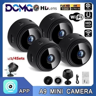 Kit 1/2/3/4 Câmeras A9 HD Mini com visão noturna Wifi Câmera 1080P Vigilância em Oferta na Shopee